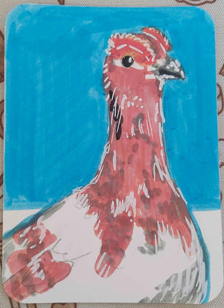Alaskan Willow Ptarmigan - Acrylic Marker
