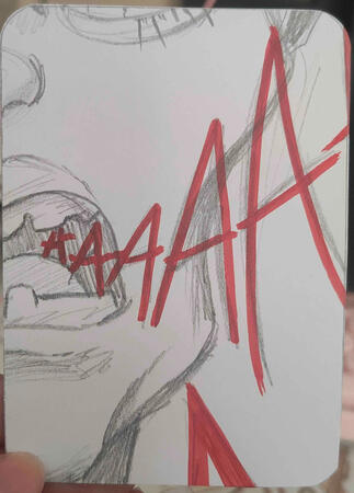 Scream - Pencil & Acrylic Marker