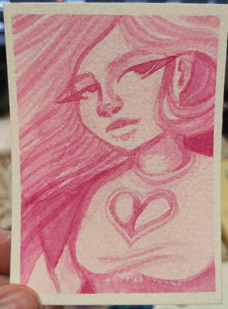 Pink Gal - Watercolor