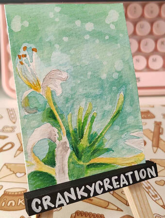 Honeysuckle - Watercolor & Colored Pencil