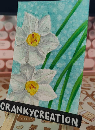Jonquil - Watercolor & Colored Pencil