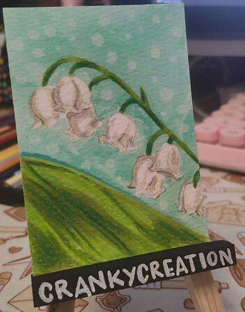 Lily of the Valley - Watercolor & Colored Pencil