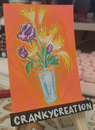 Cup o' Flowers - Acrylic Markers