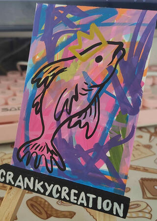 Abstract Fish King - Acrylic Markers