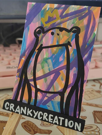 Abstract Frog King - Acrylic Markers