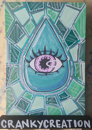 Tear Gem - Acrylic Marker & Alcohol Marker