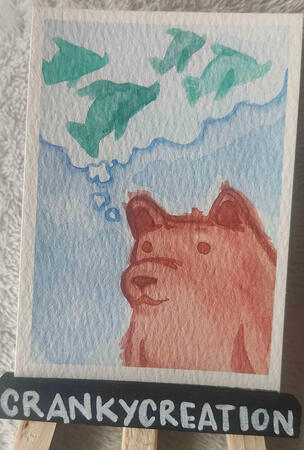 Daydream Bear - Watercolor