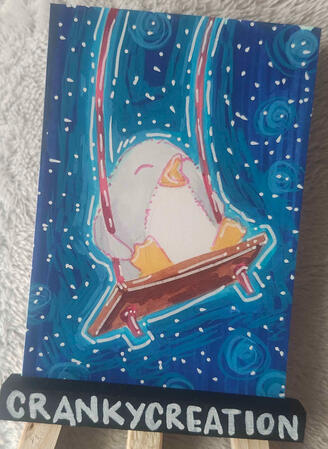 Penguin Swing - Acrylic Markers
