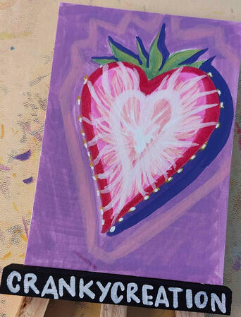 Strawberry Heart - Acrylic Markers